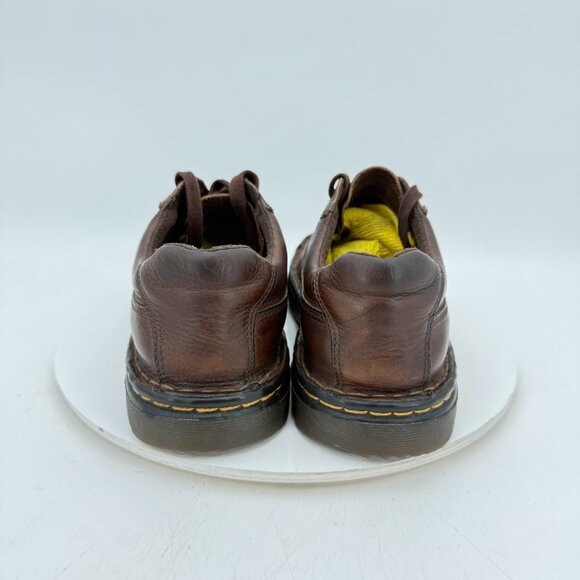 Dr Martens Men Size 9 Brown Leather Low Lace Up Air Cushioned Sole Shoes - Picture 5 of 12